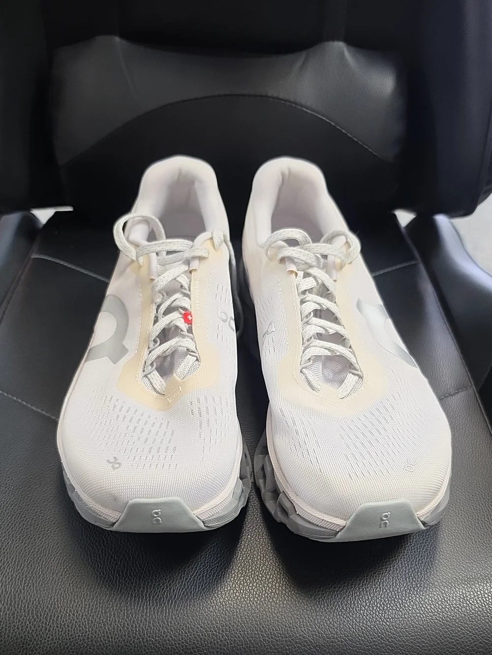 On Running Men's Athletic Shoes in White and Light Gray (CLOUD MONSTER)